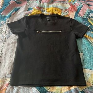 Forever 21 vintage Black T-shirt w/ zipper detail